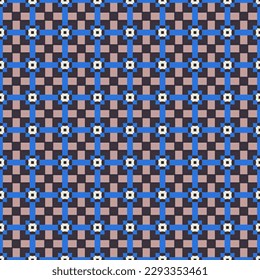 Seamless Minimal Vintage Carpet Point Fabric Fashion Pillow Structure Digital Print Concept Template Tile Trendy Backdrop Geometry Grid Texture Modern Geometric Design Wallpaper Graphic Pattern.