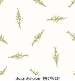 Seamless minimal winter tree holiday background. Stylized spruce duotone pattern. Scandi festive christmas motif background. Stylish simple modern yule digital gift wrap paper.