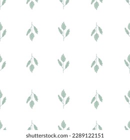Patrón de minimalismo sin foco con ramas. El fondo gráfico deja sin costura. Delicado patrón con ramitas para los textiles para niños. Gráficos vectoriales de flores y hojas.