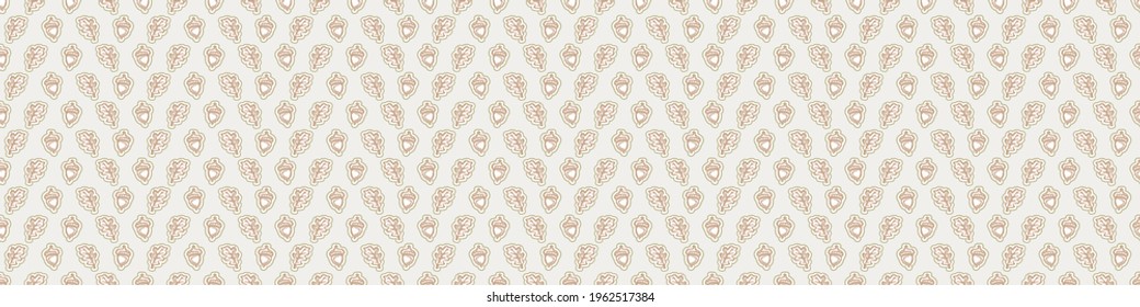 Seamless minimalist blockprint leaf border pattern. Calm tonal pastel color edge trim. Simple modern scandi unisex kid design. Organic light gender neutral baby newborn nursery print banner. 