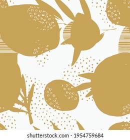 Fondo de diseño floral de doodle minimalista sin brillo. Papel pintado de color cálido de color tierra. Diseño sencillo y moderno de una flor escandi unisex. Un bebé neutral de género infantil y orgánico por todas partes. Dibujado a mano.