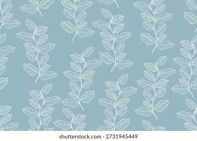 Nahtloses minimalistisches Blumenmuster mit handgezeichneten botanischen Elementen, ideal für textiles Design, Modetapete und Wohnungseinrichtung, hochwertiger Hintergrund für professionelles Branding