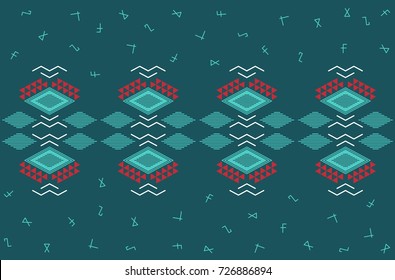 Seamless minimalist modern simple aztec tribal pattern, texture