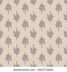 Seamless minimalist pattern with abstract doodle shapes. 