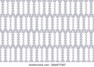 Seamless minimalist pattern with geometric fir trees. Winter, Мerry Christmas and Happy New Year  delicate pastel background.