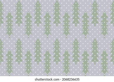 Seamless minimalist pattern with geometric fir trees. Winter, Мary Christmas and Happy New Year  delicate pastel background.