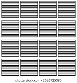 Um padrão minimalista perfeito com listras horizontais. Um padrão quadriculado sem costura com listras horizontais.