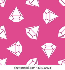 Seamless minimalist thin line diamonds, gemstone, jewel, precious stones pattern