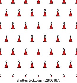 Seamless minimalistic Christmas pattern with Santa hats. Vector endless illustration.