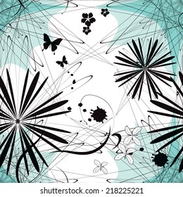 Seamless minimalistic geometric vector pattern