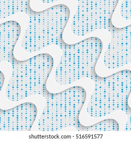 Seamless Minimalistic Pattern. Abstract Fine Background. Futuristic Three-dimensional Wallpaper. Elegant Decorative Design