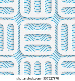 Seamless Minimalistic Pattern. Abstract Fine Background. Futuristic Three-dimensional Wallpaper. Elegant Decorative Design