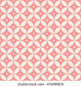 seamless minimalistic pink circle pattern.