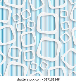 Padrão De Quadrado Minimalista Contínuo. Fundo abstrato fino. Papel de parede tridimensional futurista. Design decorativo elegante