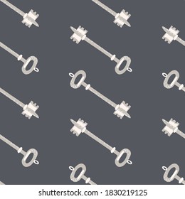 Elegante y minimalista con siluetas de llaves blancas. Fondo gris. Entorno de privacidad vintage. Diseñado para papel pintado, textil, papel envolvente, impresión de tela. Ilustración vectorial.
