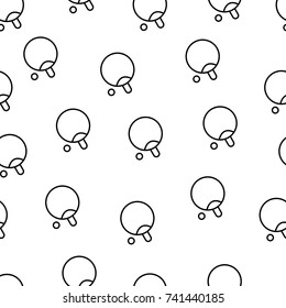 Seamless minimalistic tabletennis pattern in black and white tone isolated on white background, sport equipment vector wallpaper for textile print, page fill, repeating background.