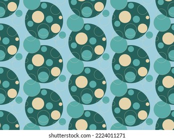 Seamless minimalistic vector pattern with Christmas balls, fun textures, wrapping paper, wallpaper, decoration for New Year gifts