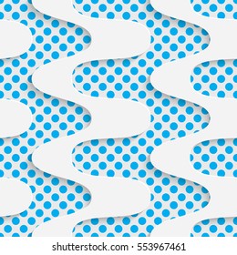 Seamless Minimalistic Wave Pattern. Abstract Fine Background. Futuristic Three-dimensional Wallpaper. Elegant Decorative Design