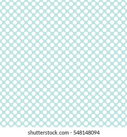 Seamless mint green polka dots pattern texture background