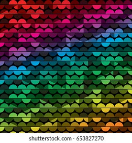 Seamless mirror effect neon glowing colorful background
