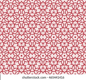 Seamless mirror illustration with the form of repetitive geometric patterns. for interior design, printing, textile industry. pink color