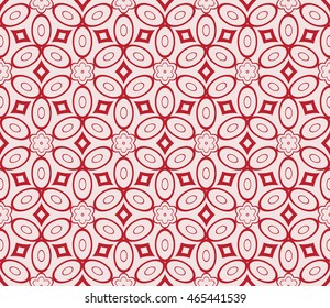 Seamless mirror illustration with the form of repetitive geometric patterns. for interior design, printing, textile industry. pink color