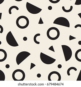 seamless mix monochrome geometric pattern background