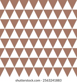 Seamless mocha chocolate brown triangles and diamonds pattern vector