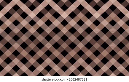 Seamless mocha mousse color gingham vector pattern