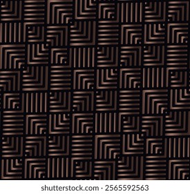 Seamless mocha mousse metallic mosaic vector pattern design