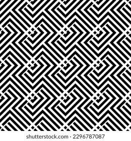 Modelos impecables. Textura moderna y elegante. Composición de elementos geométricos repetidos regularmente. Monocromo, simple. Vector.