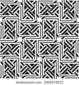 Seamless models. Modern stylish texture. Composition of regularly repeated geometric elements. Monochrome, simple. Vector.
