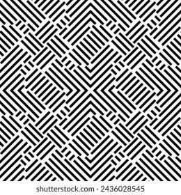 Seamless models. Modern stylish texture. Composition of regularly repeated geometric elements. Monochrome, simple. Vector.