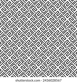 Nahtlose Modelle. Moderne stilvolle Textur. Zusammensetzung von regelmäßig wiederholten geometrischen Elementen. Monochrom, einfach. Vektor.