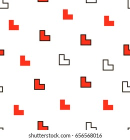 Seamless modern abstract geometry memphis Minimalism pattern. Randomly scattered angle geometric shapes. Subtle pillow and bed sheet minimal design. Creative/art deco/retro. Hipster fashion print.