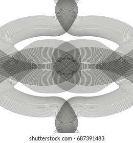 Seamless modern abstract linear black and white pattern