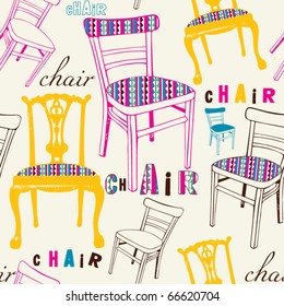 seamless modern chair vector