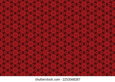 Seamless Modern Decorative Textile Monochrome Tile Print Symmetry Art Carpet Fabric Template Backdrop Wallpaper Graphic Texture Design Geometric Background Pattern