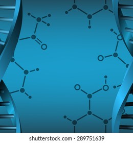 Seamless modern DNA molecule structure background. Science and biotechnology organic design. Can be used for wallpaper, pattern fills, web page background, surface textures. EPS10