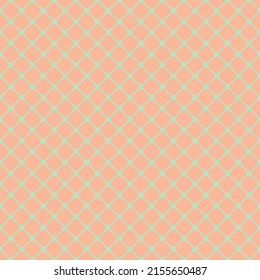 Seamless modern fashion vector pattern. Light shade of red orange colored rounded rhombus on bisque color background. Perfect for textile print.