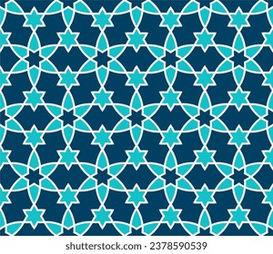 Seamless modern geometric pattern in Arabian style