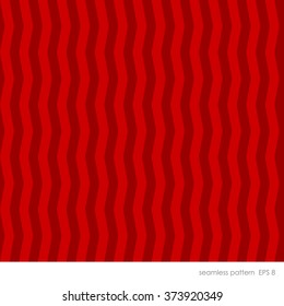 Seamless modern geometric pattern with a curved vertical line with the effect of an optical illusion. The two colors of dark burgundy and red.