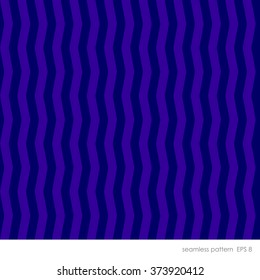 Seamless modern geometric pattern with a curved vertical line with the effect of an optical illusion. The two colors of dark blue and deep blue.