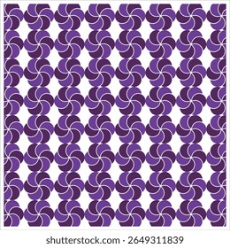 a seamless modern geometric pattern, featuring repeating floral or windmill motifs.