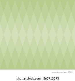 Seamless modern geometric pattern simple background of rhombuses. In one color gradient from light to dark, light olive green dim color.