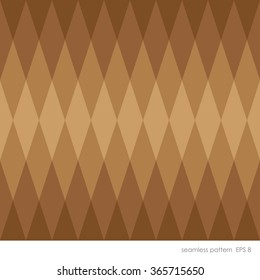 Seamless modern geometric pattern simple background of rhombuses. In one color gradient from light to dark, bright brown caramel color.