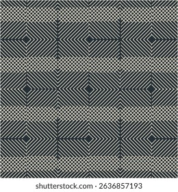 Seamless, modern geometric pattern. Subtle "can't sleep" illusion. Ideal for backgrounds, textiles, and contemporary designs. Sharp lines, versatile use.