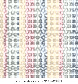 Seamless modern geometric texture pattern. Blue, red, green and yellow colorful striped background.