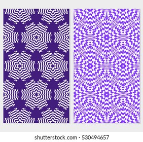 Seamless modern geometry patterns set. fantasy ornament. blue color. Vector illustration. Texture for design wallpaper.