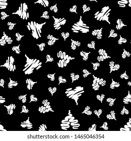 Seamless Modern grunge heart hand drawn set, great design for any purposes. Hand drawn doodle grunge heart set. Modern vector design. Seamless vector tile pattern. Doodle illustration